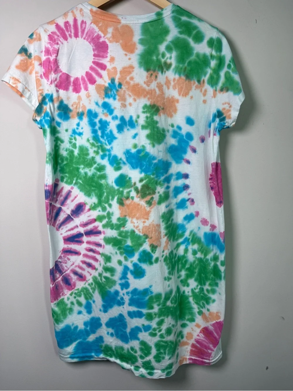 Polo Ralph Lauren Tie Dye T-Shirt Dress Multicolor Pony Logo Cotton Girls L